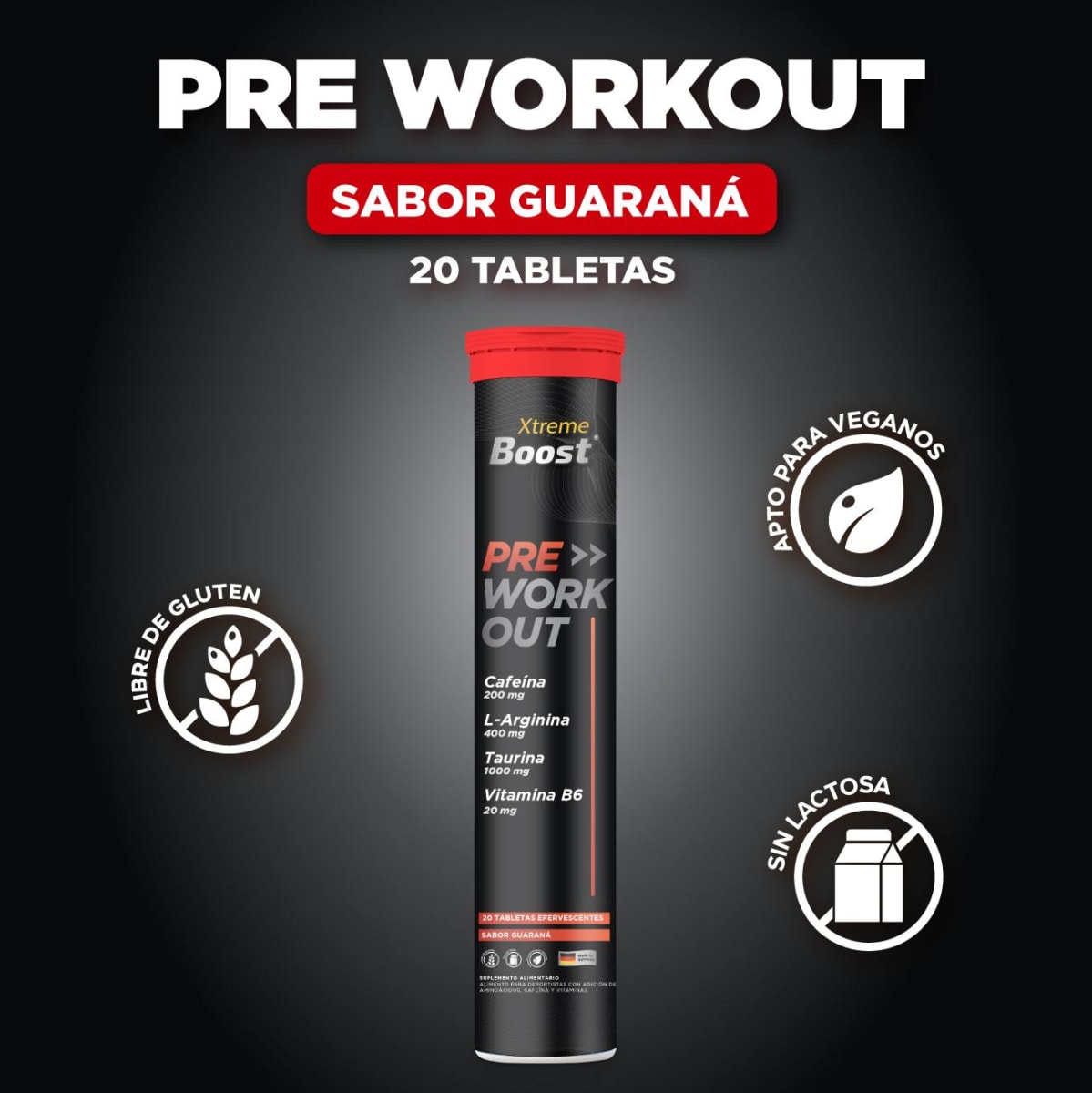 XTREME BOOST PRE ENTRENO 20 TABLETAS EFERVESCENTES2
