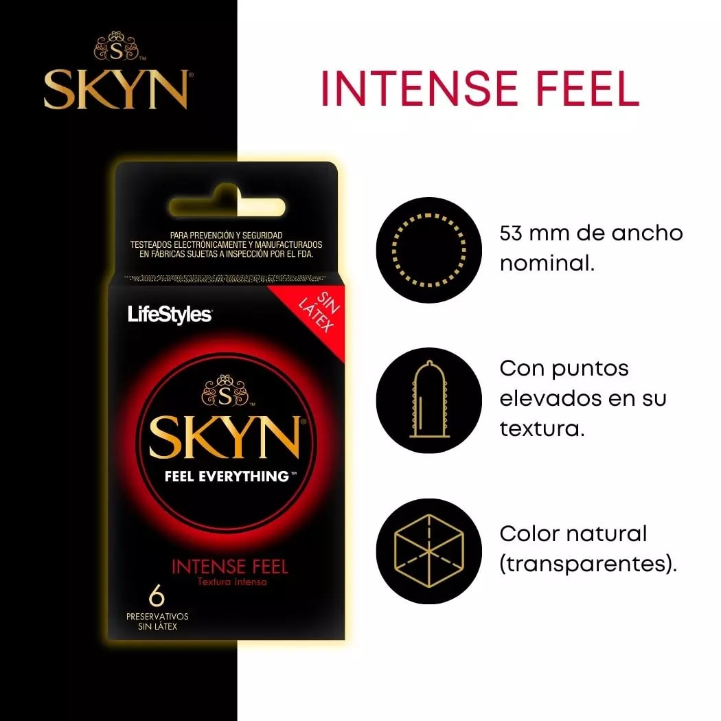 CONDONES LIFESTYLES SKYN INTENSE FEEL 6 UNIDADES2