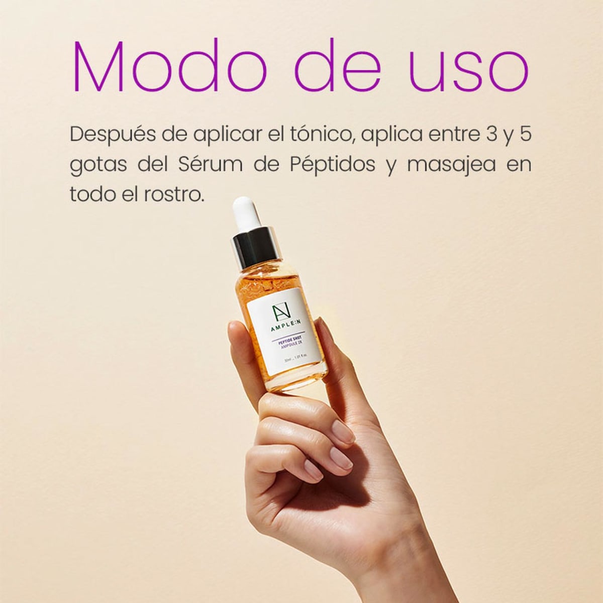 SERUM FACIAL ANTIEDAD AMPLEN PEPTIDOS 30 ML3
