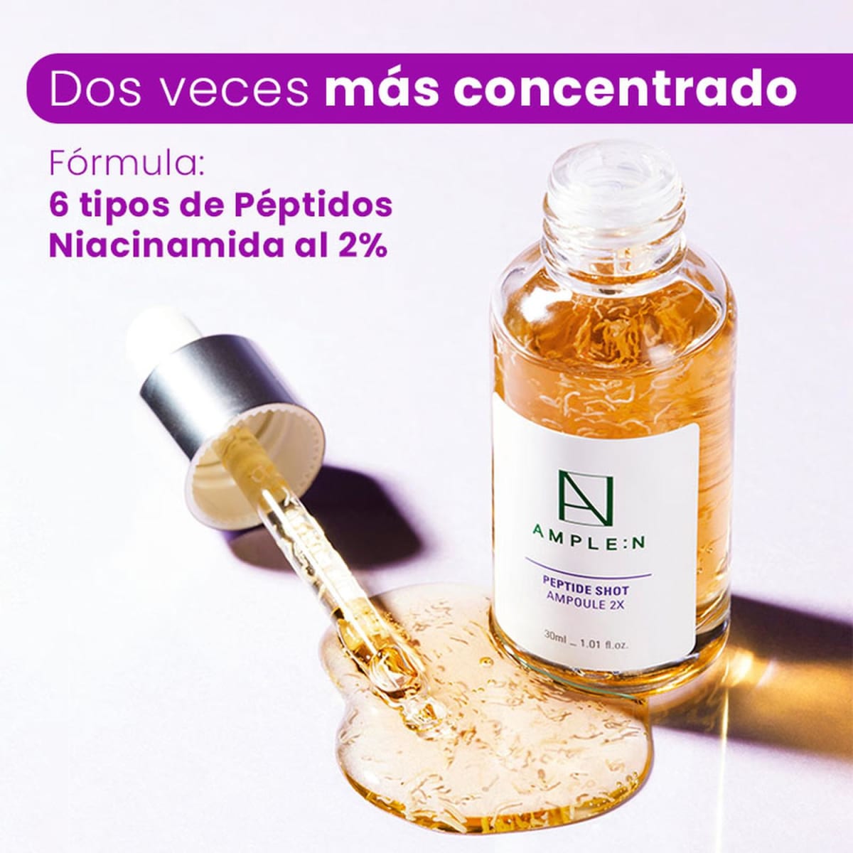 SERUM FACIAL ANTIEDAD AMPLEN PEPTIDOS 30 ML4