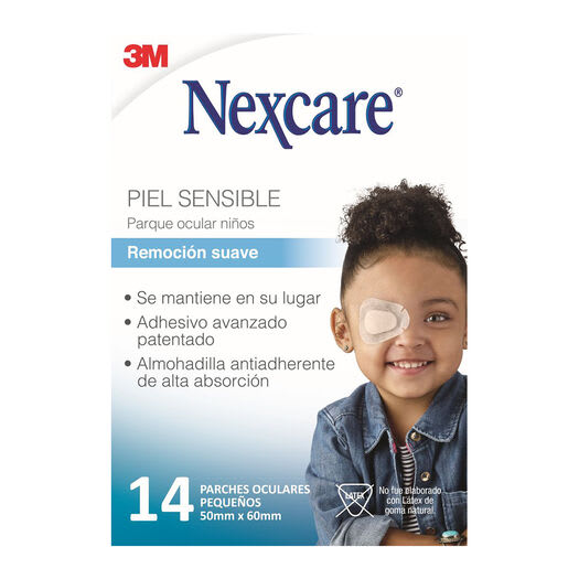 PARCHE OCULAR NEXCARE REMOCION SUAVE NIÑOS 14 UNIDADES 0