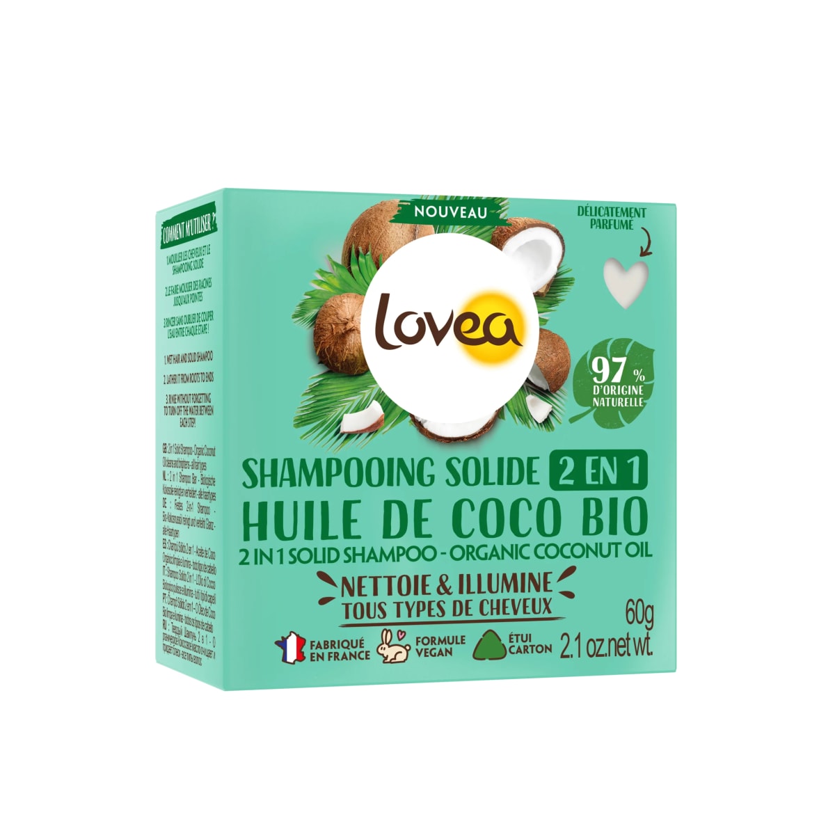 CHAMPU SOLIDO 2 EN 1 ACEITE DE COCO 60 G 0