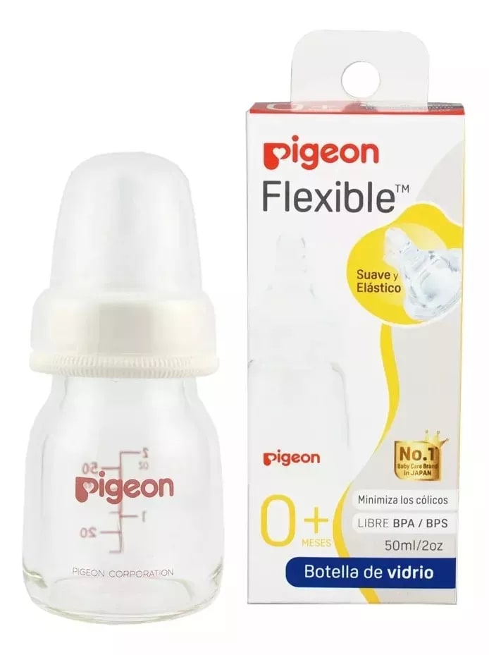 PIGEON MAMADERA VIDRIO BOCA ESTANDAR FLEXIBLE 50 ML2