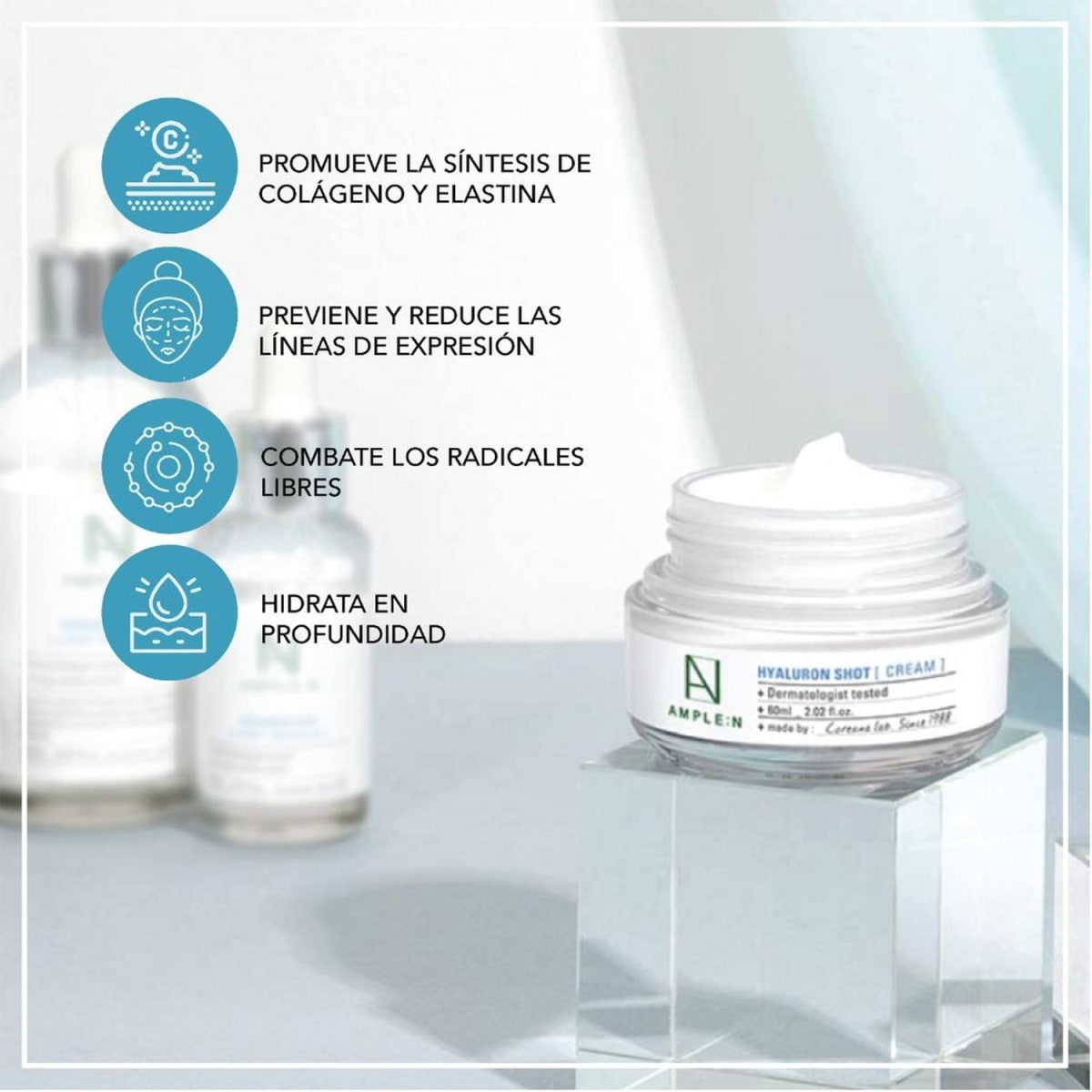 CREMA HIDRATANTE ANTIEDAD ACIDO HIALURONICO 50 ML5