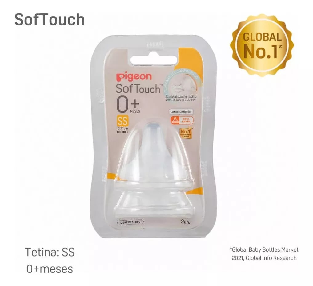 PIGEON CHUPETE PARA MAMADERA BOCA ANCHA TALLA SS 0+ MESES 0