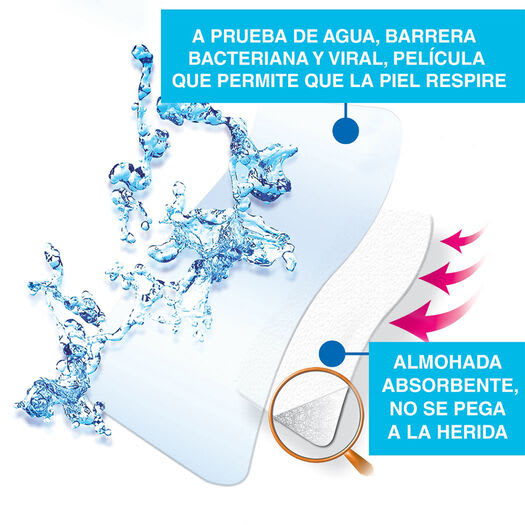 NEXCARE APOSITO IMPERMEABLE TRANSPARENTE TEGADERM + PAD 3 UNIDADES3