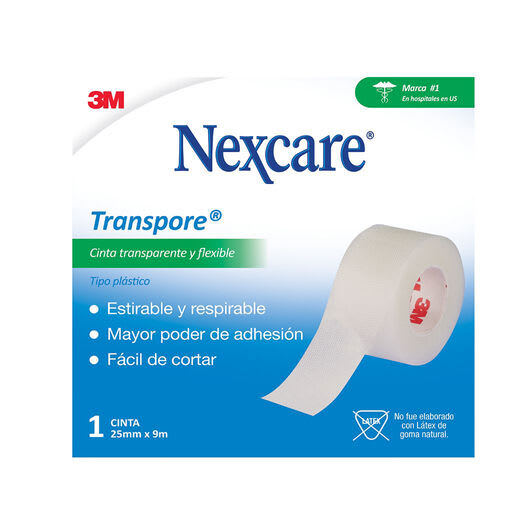 CINTA NEXCARE TRANSPORE 25MM X 9,1M 0