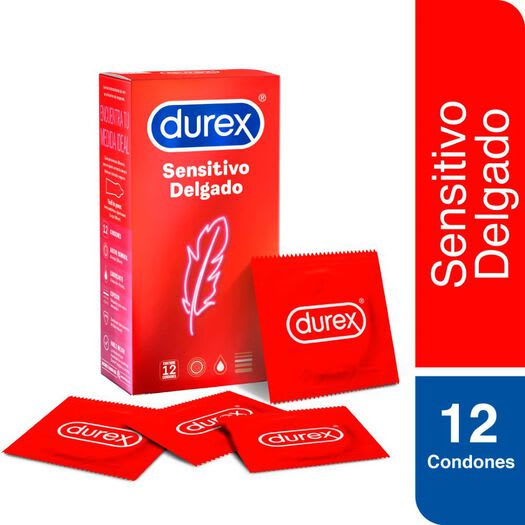 CONDONES DUREX SENTITIVO DELGADO 12 UNIDADES 0