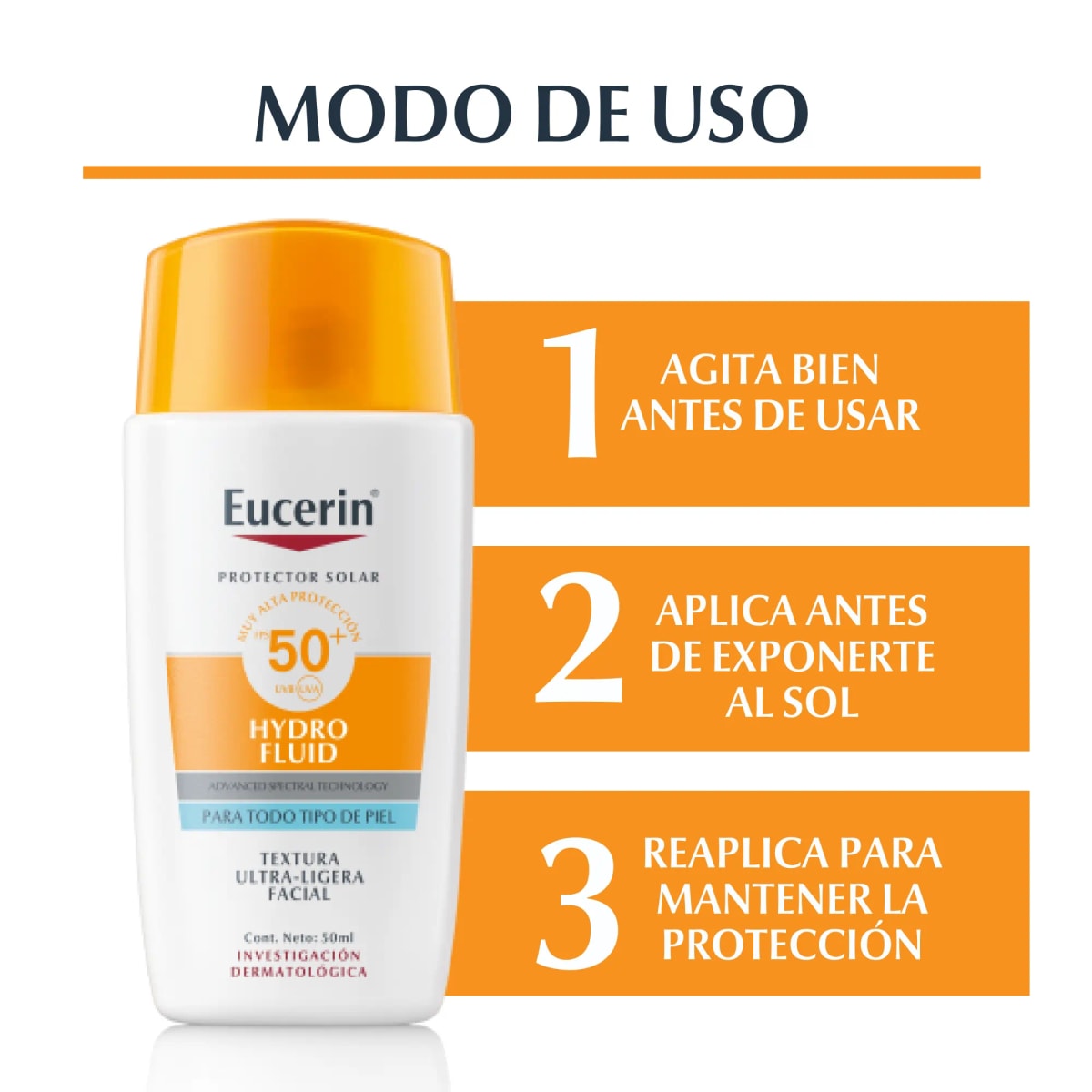 PROTECTOR SOLAR ULTRA LIGERO HYDRO-FLUID FPS50+ 50ML3
