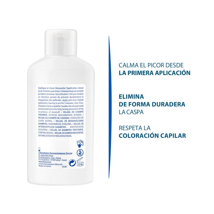 DUCRAY KELUAL DS CHAMPU TRATAMIENTO CASPA SEVERA 100ML3