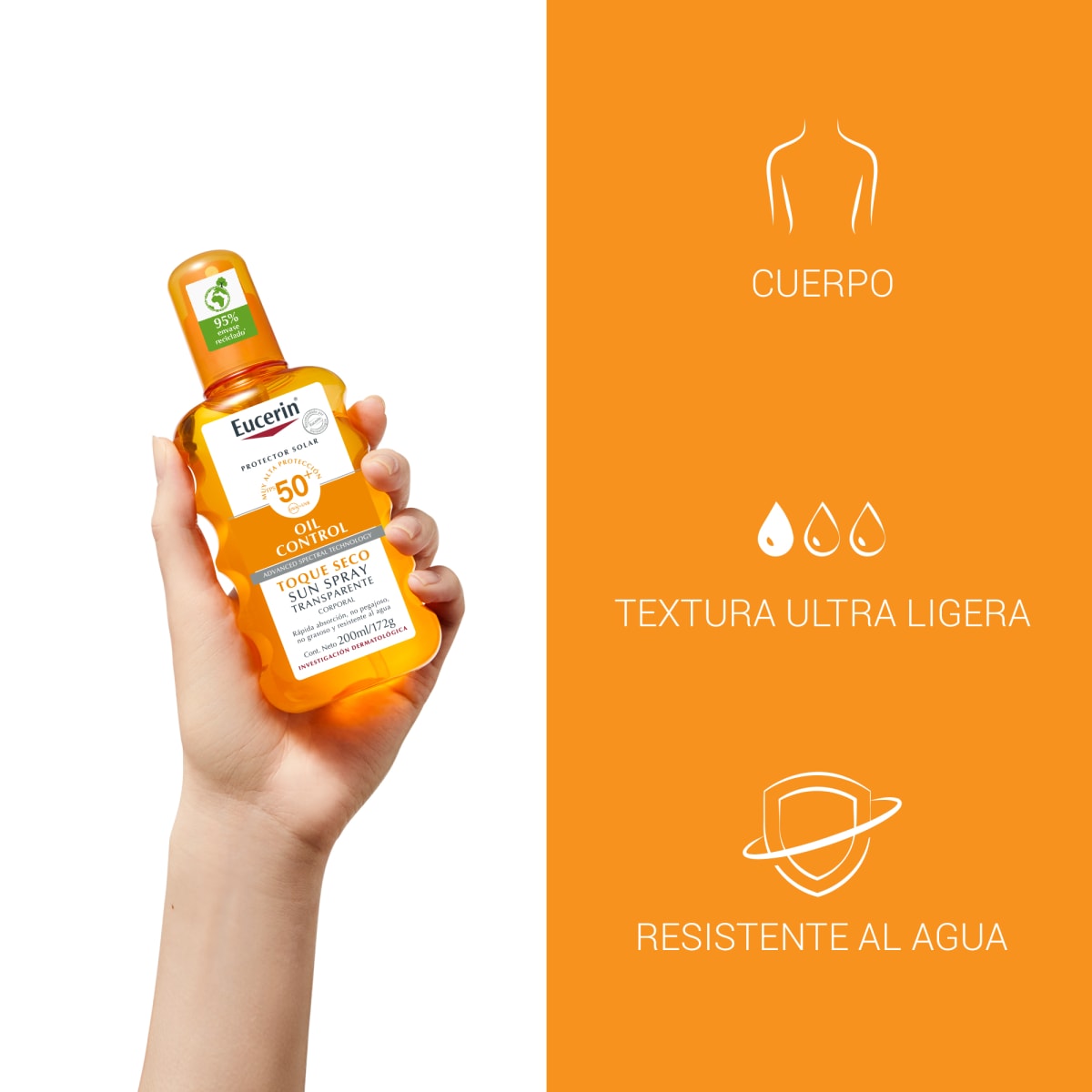 PROTECTOR SOLAR SPRAY TRANSPARENTE INVISIBLE FPS50+ 200ML3