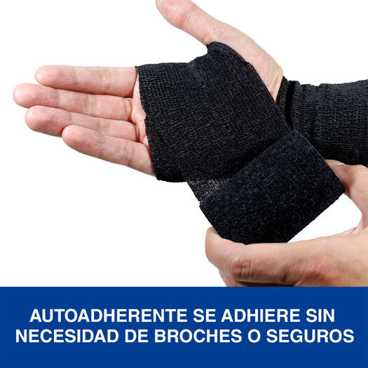 VENDA ELASTICA NEXCARE COBAN NEGRA 7,5X4,5 CM2