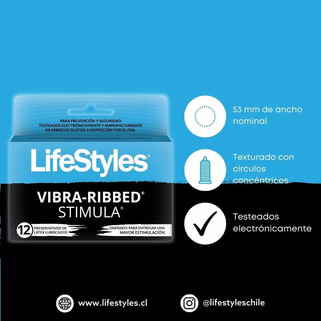 CONDONES LIFETYLES VIBRA-RIBBED 12 UNIDADES2