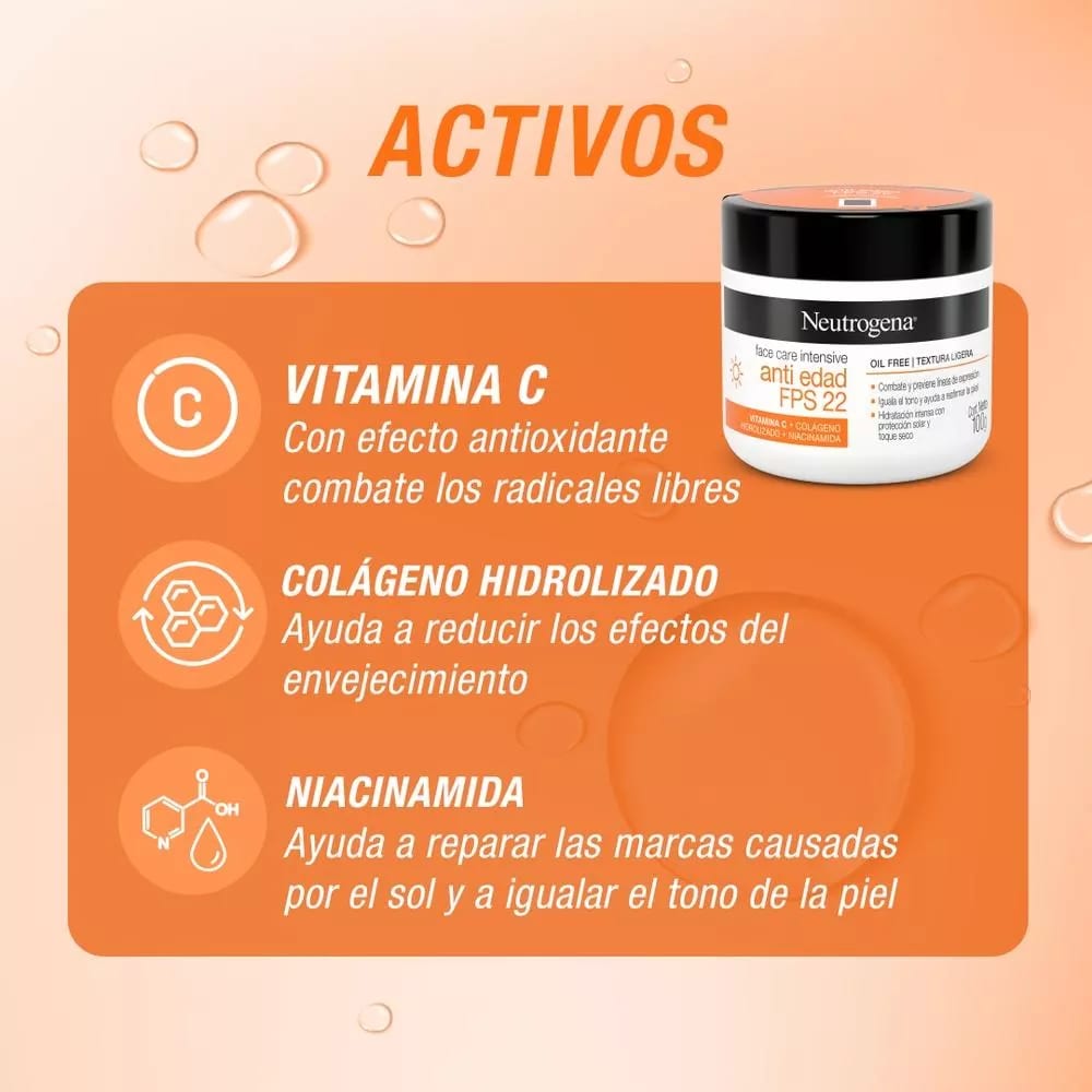 NEUTROGENA FACE CARE INTENSIVE ANTIEDAD FPS 22 100G2