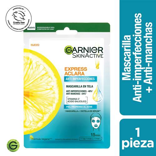 GARNIER MASCARILL ANTI-IMPERFECCIONES EXPRESS ACLARA 3