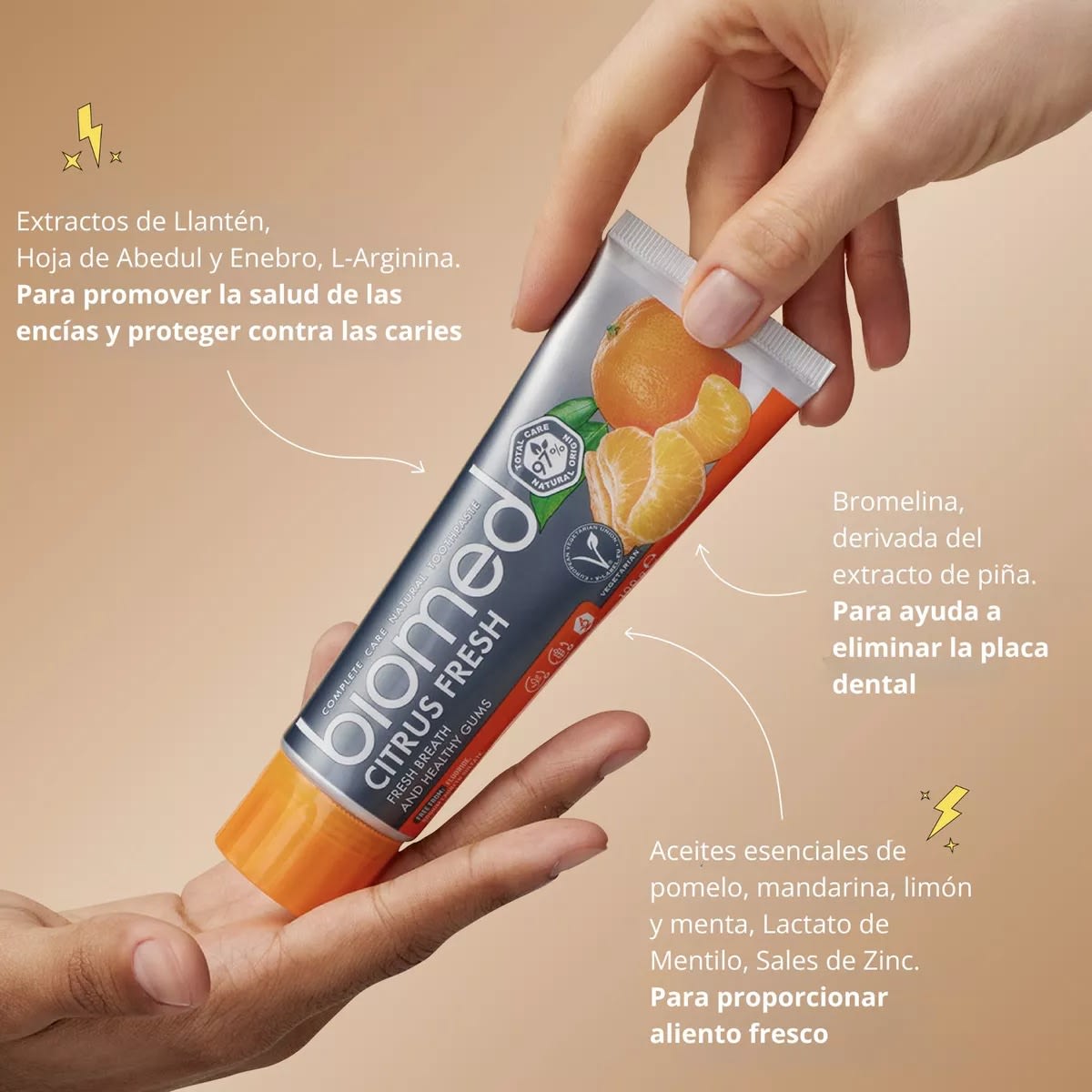 PASTA DENTAL VEGANA SIN FLUOR BIOMED CITRUS FRESH 100 G1