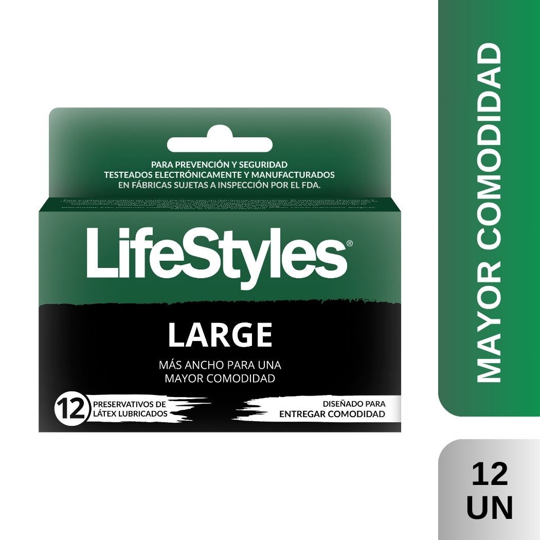 CONDONES LIFESTYLES LARGE 12 UNIDADES 0