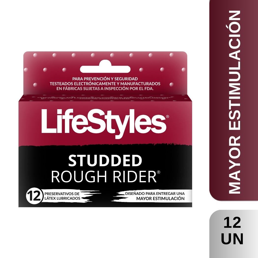 CONDONES LIFESTYLES STUDDED 12 UNIDADES 1