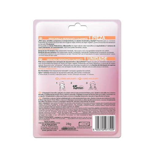 GARNIER MASCARILLA HIDRA BOMB MANZANILLA CALMANTE2