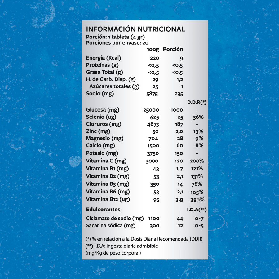 XTREME BOOST HYDRATION 20 TABLETAS EFERVESCENTES2