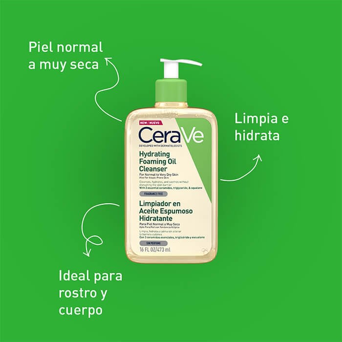 CERAVE LIMPIADOR EN ACEITE ESPUMOSO HIDRATANTE 473ML2