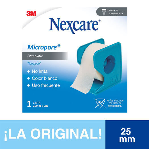 CINTA NEXCARE MICROPORE COLOR BLANCO 25MM X 9,1M 0