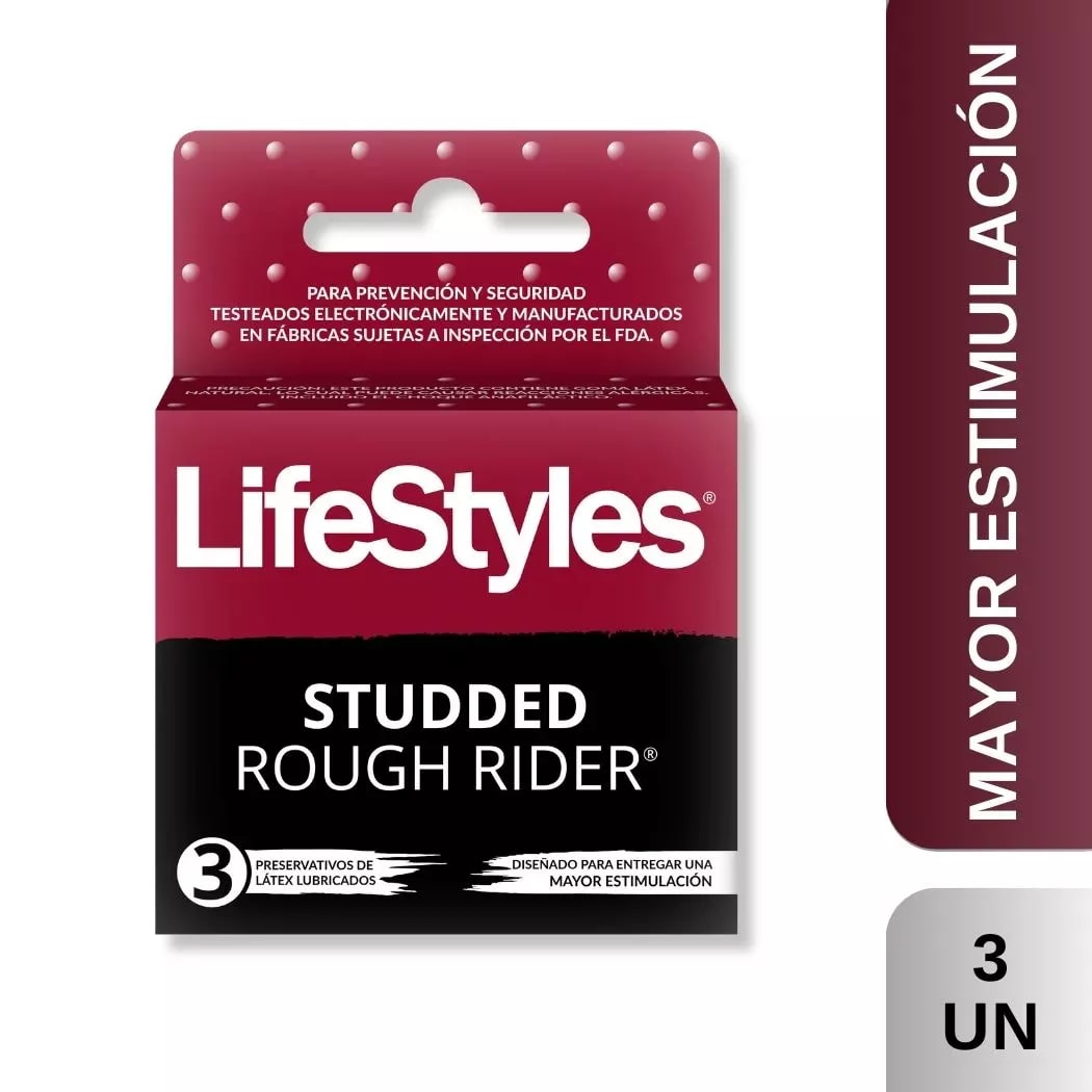 CONDONES LIFESTYLES STUDDED 3 UNIDADES 0