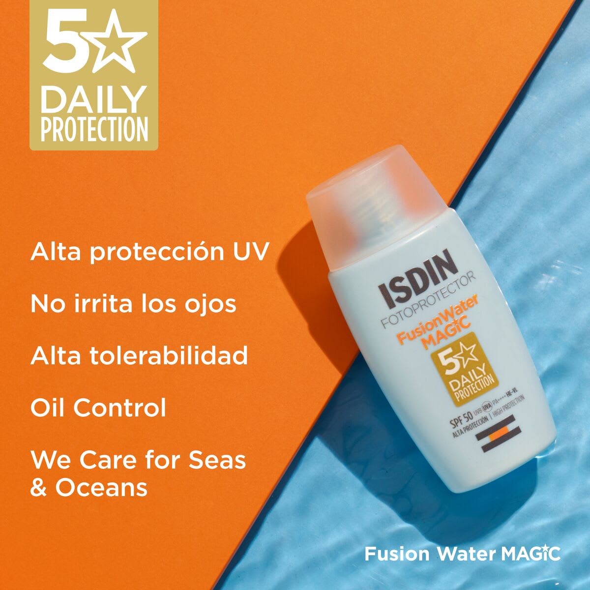 FOTOPROTECTOR FUSION WATER MAGIC FPS50 50ML5