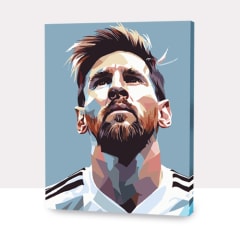 Kit Pintar por números Leyenda viva - Messi 40x50 cm