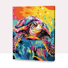 Kit Pintar por números Tortuga splash 40x50 cm