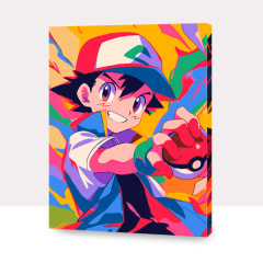 Kit Pintar por números Pokémon 30x40 cm