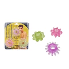 Kit 3 Anillos Masculinos Multicolor Sextoy.