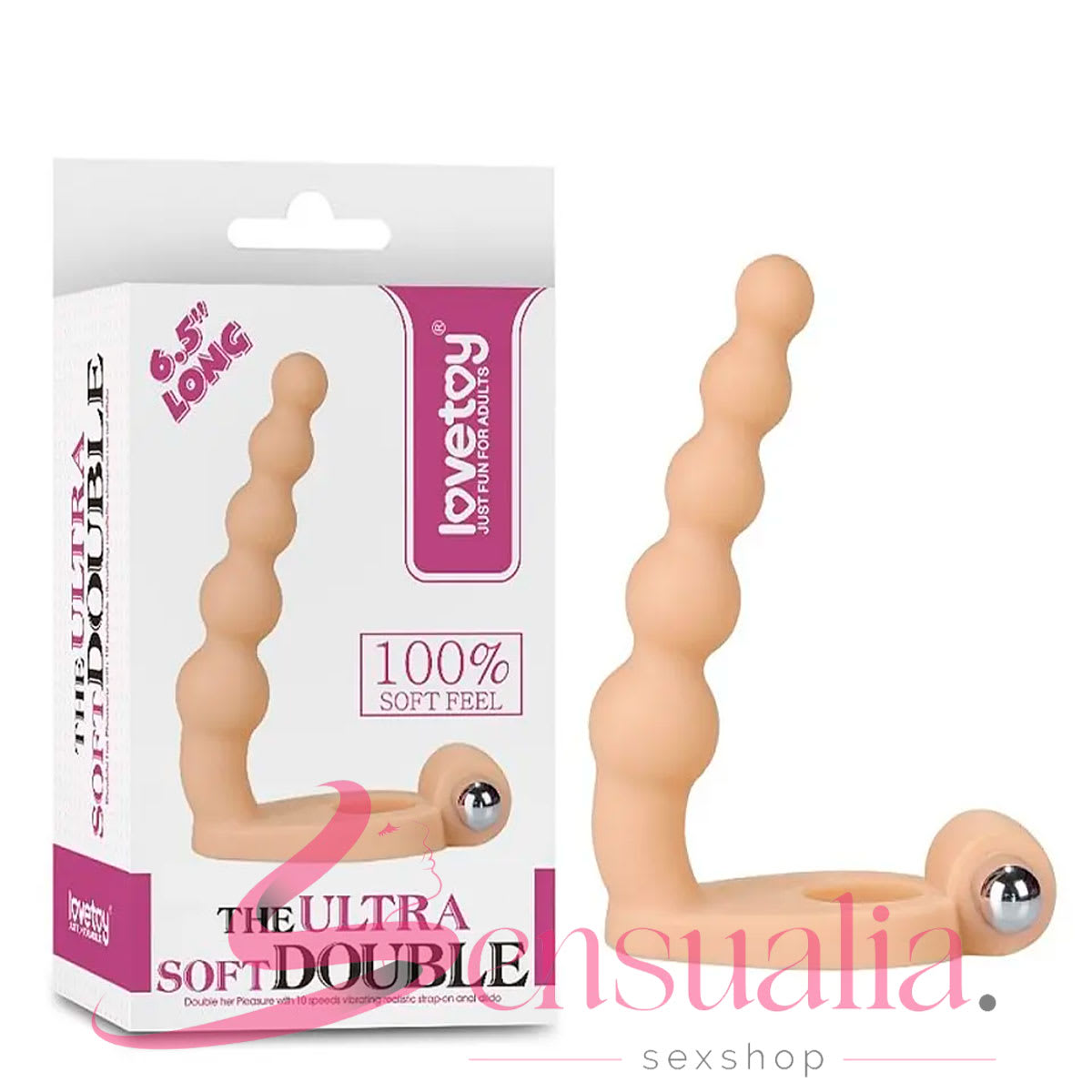 Anillo Doble con Dildo UltraSoft 6.5 LOVETOY