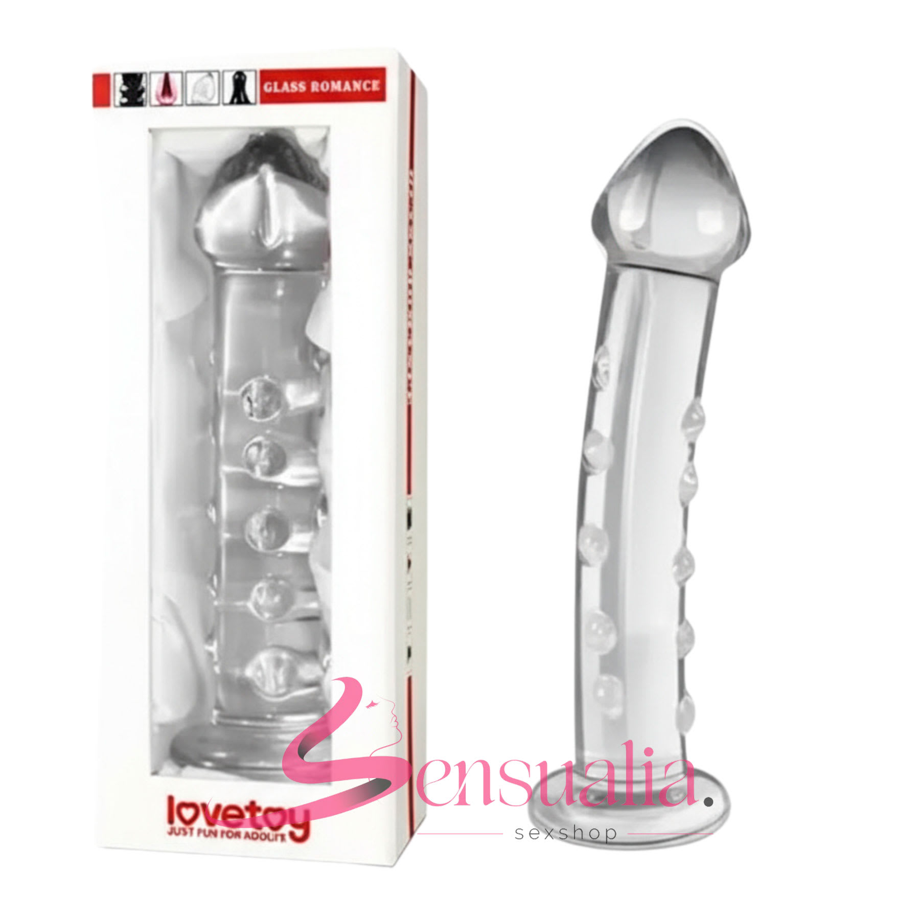 Dildo Cristal Transparente Glass Romance – LOVETOY