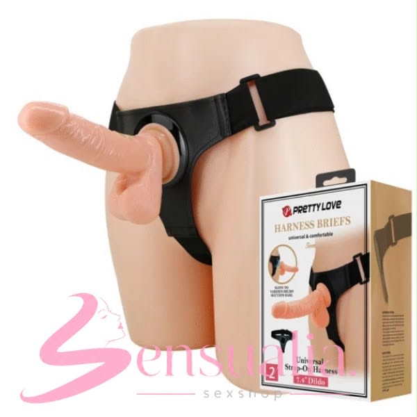 Arnés Tom con Dildo Realista Universal 20 cm – Pretty Love