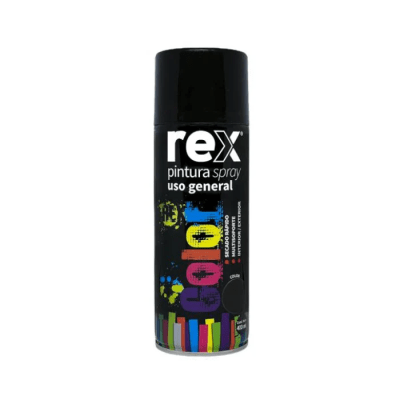 REX PINTURA SPRAY ACRILICA, NEGRO BRILLANTE, 400 ML1