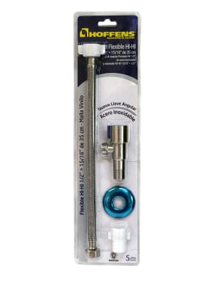 KIT LLAVE ANGULAR PREMIUM ACERO INOX Y FLEX DE VINILO 35CM1