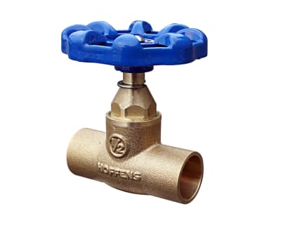 LLAVE PASO SO-SO 1/2'' LATON MANILLA AZUL PN161