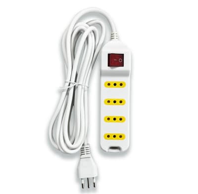 ALARGADOR C/INTERRUPTOR 4 POS 3 MTS BLANCO UYU1