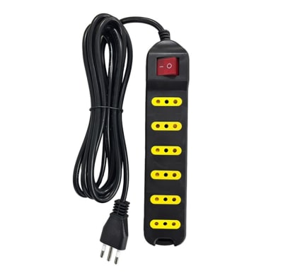 ALARGADOR C/INTERRUPTOR 6 POS 3 MTS NEGRO UYU1