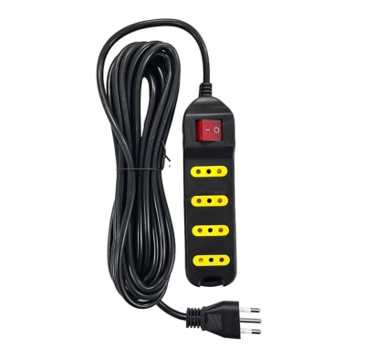ALARGADOR C/INTERRUPTOR 4 POS 5 MTS NEGRO UYU1