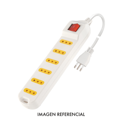 ALARGADOR C/INTERRUPTOR 6 POS 5M BLANCO UYU1