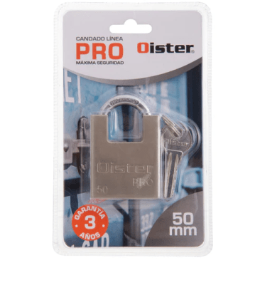 CANDADO OISTER PRO CON HOMBRO 50MM NIQUEL BT1