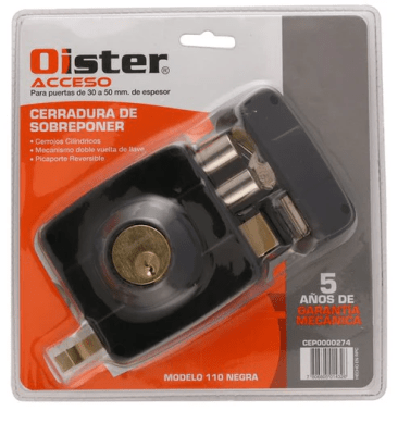 CERRADURA SOBREPONER OISTER 110 NE BT1