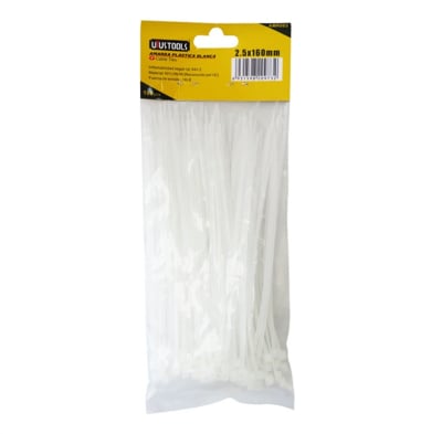 AMARRA PLASTICA BLANCA 2.5 X 160 MM2