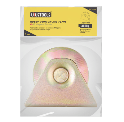 RUEDA PORTON CON BASE 78MM UYUSTOOLS1