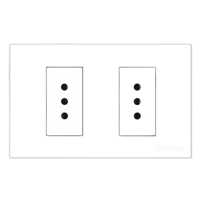 TOMACORRIENTE DOBLE 10A EMP PCBLANCA UYU1