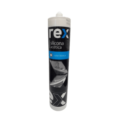REX SILICONA ACÉTICA, BLANCA, CARTUCHO 300 ML