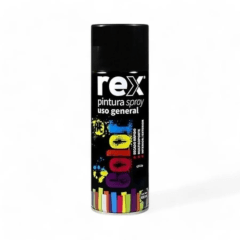 REX PINTURA SPRAY ACRILICA, NEGRO MATE, 400 ML