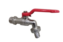 LLAVE DE BOLA 1/2'' MANILLA ROJA ZAMAK